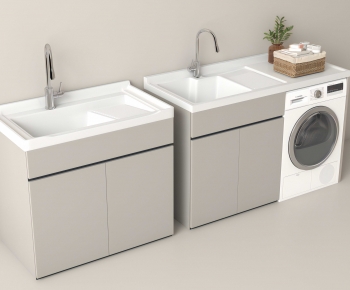 Modern Laundry Cabinet-ID:445427897