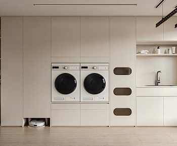 Modern Balcony Laundry Room-ID:464150922