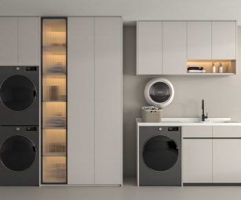 Modern Laundry Cabinet-ID:469002963