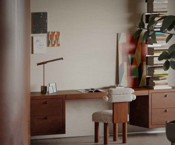 Modern Computer Desk And Chair-ID:936302902