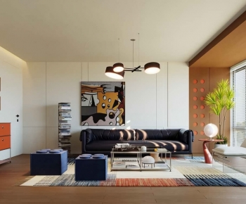 Modern A Living Room-ID:755460982