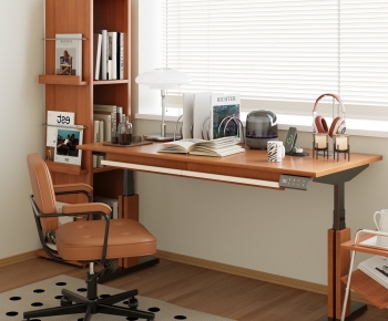 Modern Computer Desk And Chair-ID:719109069