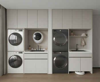 Modern Laundry Cabinet-ID:982172978