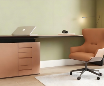 Modern Office Desk And Chair-ID:420248994