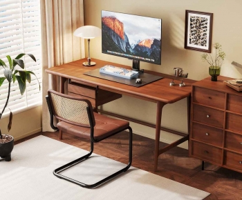 Modern Computer Desk And Chair-ID:861280062