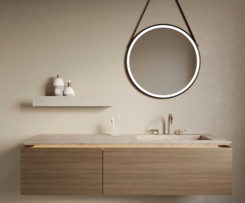 Wabi-sabi Style Bathroom Cabinet-ID:232582096