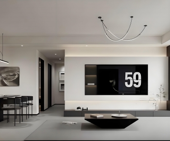 Modern A Living Room-ID:851872927