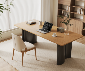 Modern Computer Desk And Chair-ID:748722085