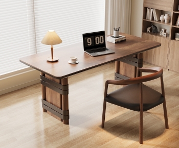 Modern Computer Desk And Chair-ID:371469024