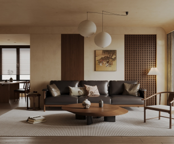 New Chinese Style A Living Room-ID:144889453