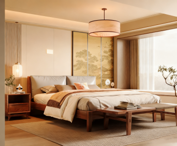 New Chinese Style Bedroom-ID:504395962