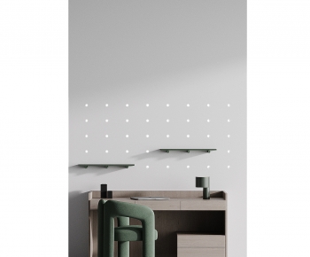 Modern Computer Desk And Chair-ID:603655108