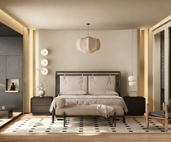 Wabi-sabi Style Bedroom-ID:709732066