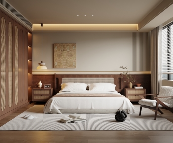 Wabi-sabi Style Bedroom-ID:828572035