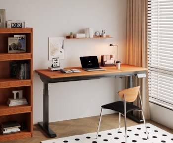 Modern Computer Desk And Chair-ID:537091972