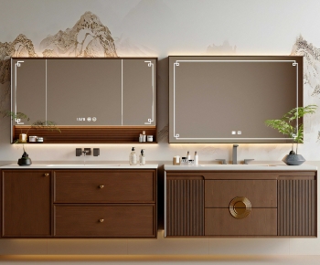 New Chinese Style Bathroom Cabinet-ID:419239043