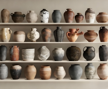 Wabi-sabi Style Clay Pot-ID:381429917