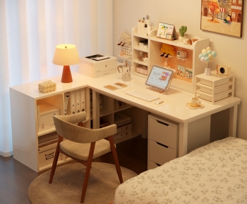 Modern Computer Desk And Chair-ID:104264021