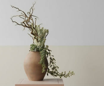 Wabi-sabi Style Potted Green Plant-ID:751312971