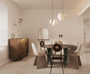 Wabi-sabi Style Dining Room-ID:990544085