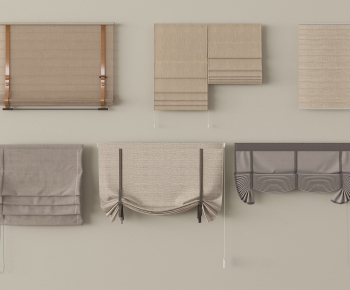 New Chinese Style Roman Curtain-ID:176877029