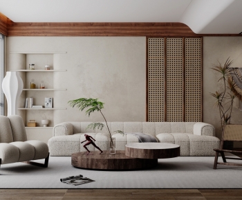 Wabi-sabi Style A Living Room-ID:697855957