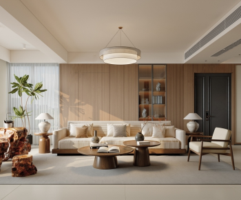 New Chinese Style A Living Room-ID:317852978