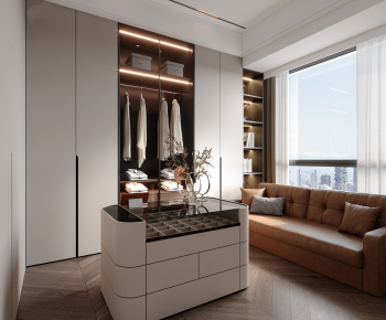 Modern Clothes Storage Area-ID:556889067