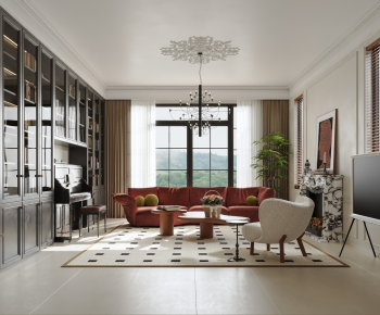 French Style A Living Room-ID:837426906