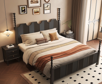 French Style Double Bed-ID:734574085