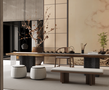 New Chinese Style Tea Tables And Chairs-ID:827327016