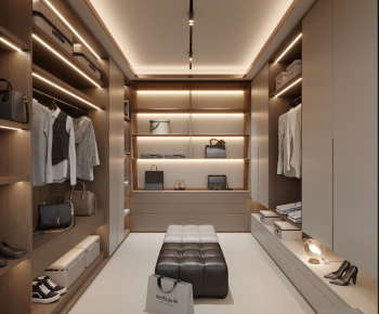 Modern Clothes Storage Area-ID:739922055