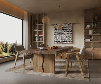 Wabi-sabi Style Dining Room-ID:249340067