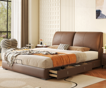 Modern Double Bed-ID:722780263