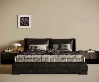 Modern Double Bed-ID:118474018