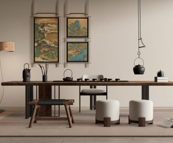 New Chinese Style Tea Tables And Chairs-ID:546593901