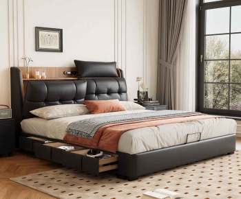 Modern Double Bed-ID:813849077
