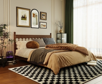 Modern Double Bed-ID:598448991