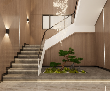 New Chinese Style Stairwell-ID:666609057