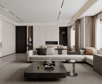 Modern A Living Room-ID:611860997