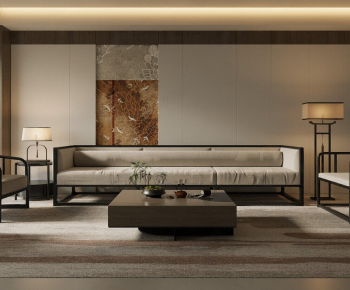 New Chinese Style A Living Room-ID:229949951