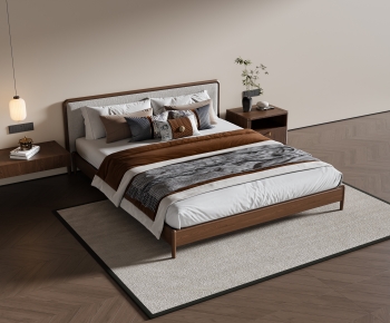 New Chinese Style Double Bed-ID:933732995