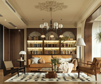 French Style A Living Room-ID:729397063