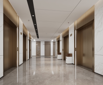 Modern Office Elevator Hall-ID:989851002