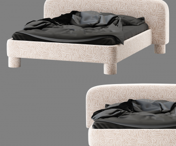 Modern Double Bed-ID:105779291