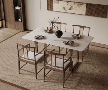 New Chinese Style Dining Table And Chairs-ID:448661098
