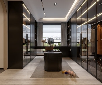 Modern Clothes Storage Area-ID:596344953