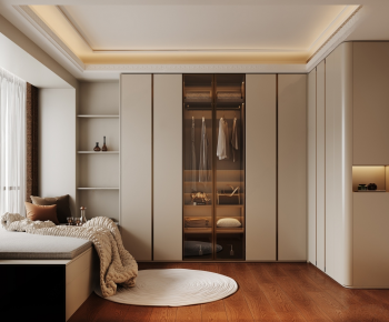 Modern Clothes Storage Area-ID:812474016