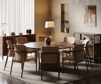 Wabi-sabi Style Dining Table And Chairs-ID:127052076