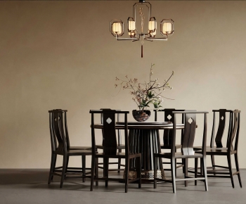 New Chinese Style Dining Table And Chairs-ID:509589919